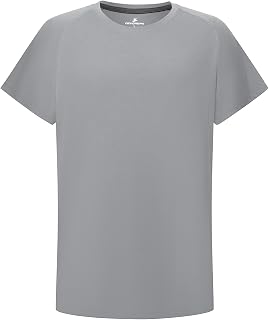 DEVOROPA Youth Boys Rash Guard Swim Shirt Short Sleeve UPF 50+ Sun Shirts Lightweight Quick Dry Kids Surf Swimsuit