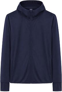 Azul Mar Women's Parasol Hoodie, 99% UV Protection, UPF 50+, Cool Touch, Rash Guard, Long Sleeve, Brim, Finger Holes, Hood, Cool, Lightweight, Sun Protection, Outdoor, Large Size
