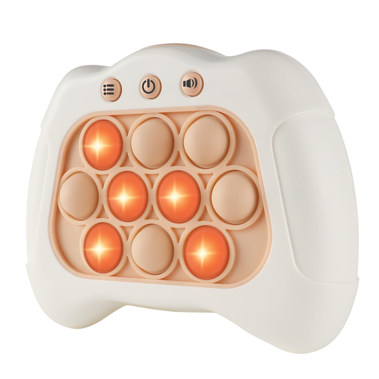 Intoypad Handheld Speed Push Pop Game Fun Sensory Fidget Toy for Kids White | A 