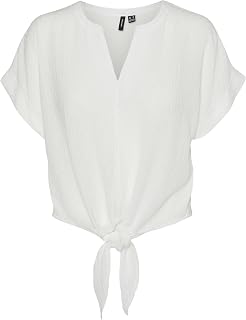 Vero Moda Vmgabbi SS Tie Top Wvn Ga Top Donna