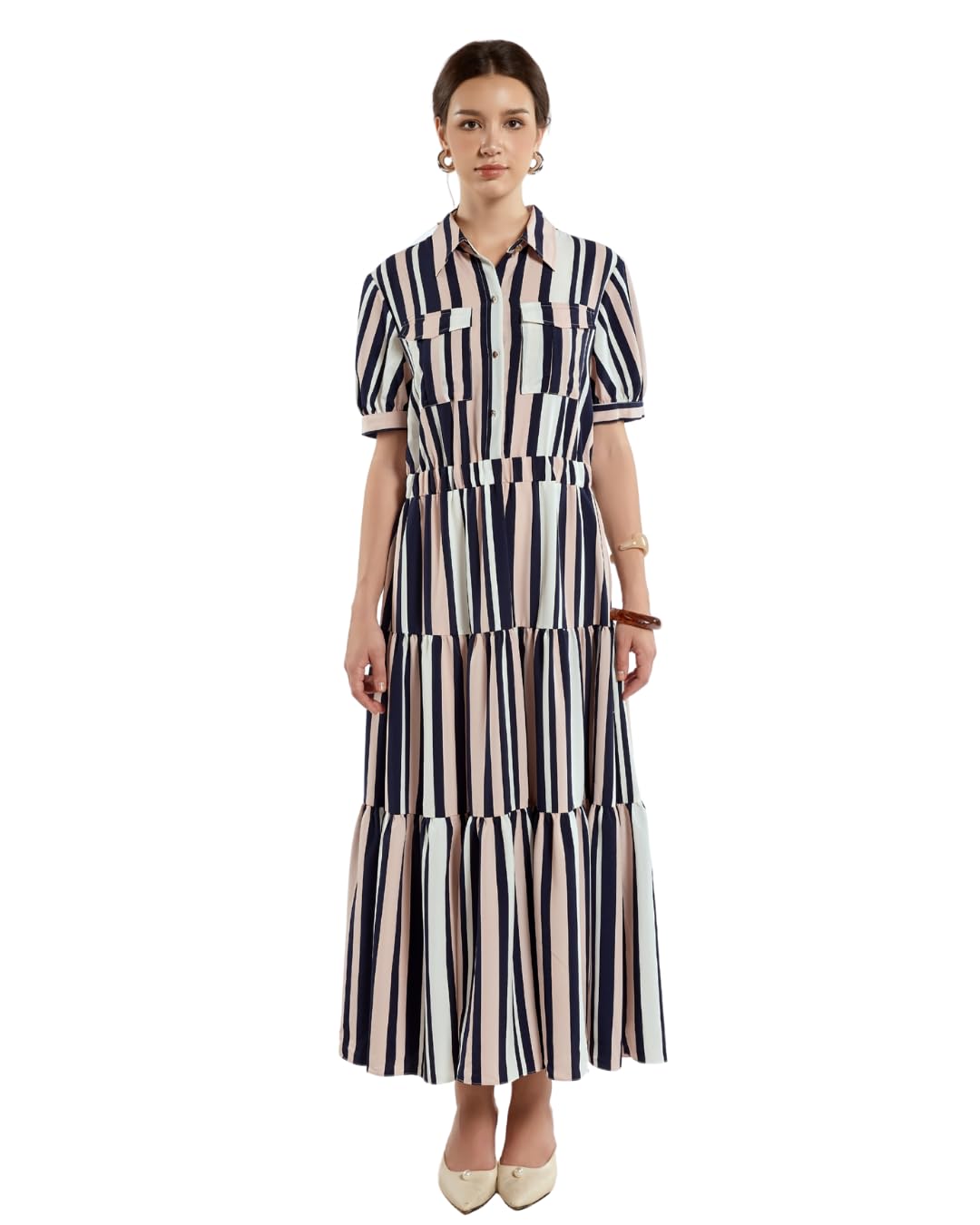 SIXDO Chiffon Flared Dress for Women, Long Maxi Dress, Womens 2025 Flowy Casual 