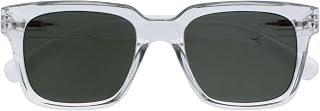 OPULIZE ERA Reading Sunglasses, Anti-Glare Anti-Glare UV400 Protection Oversized Rectangle Frame, Spring Hinges, 2 Pack - Clear