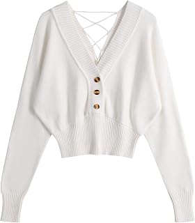 ZAFUL Women Off Shoulder Sweatshirt Batwing Ribbed Knit Crop Sweaters