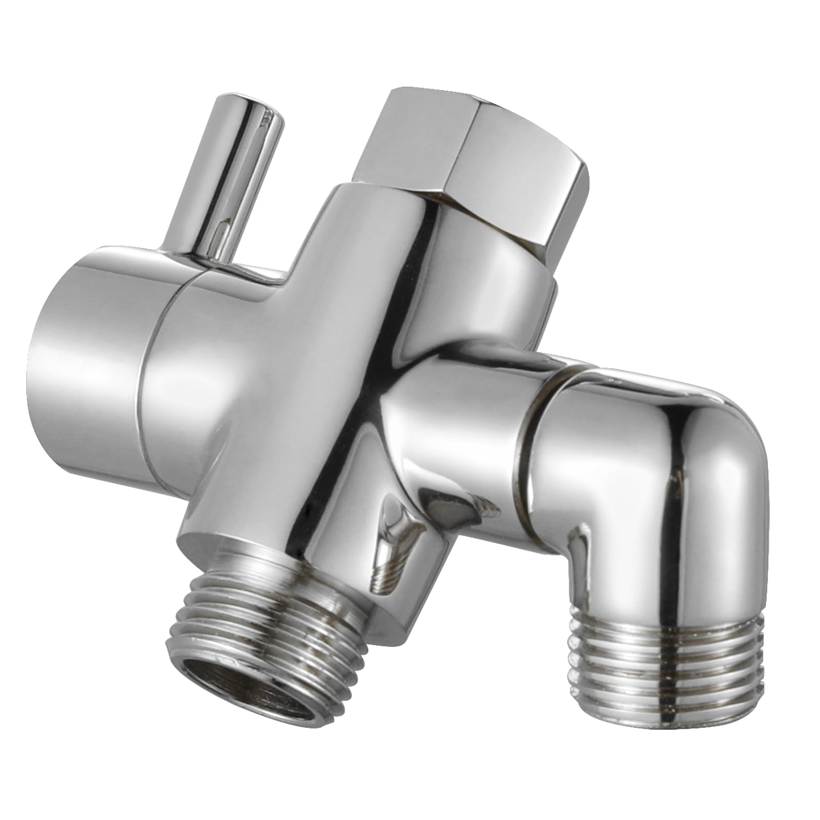 YDmeet All Metal Shower Head Diverter Valve, 3-Way G1/2" Shower Arm Diverter for