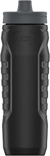 Under Armour Squeeze Water Bottles, 32 oz Water Bottles, Sideline Sports Water Bottle with Quick-Shot Lid, Quick & Easy Hydration, Gym Water Bottles, Squeeze Bottle, 1 32oz Bottle