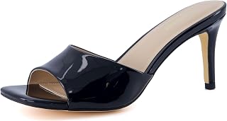 CUSHIONAIRE Evie Women's Kitten Heel Sandals Slip-on One Band Dress Sandals Memory Foam Wide 3 in Heel