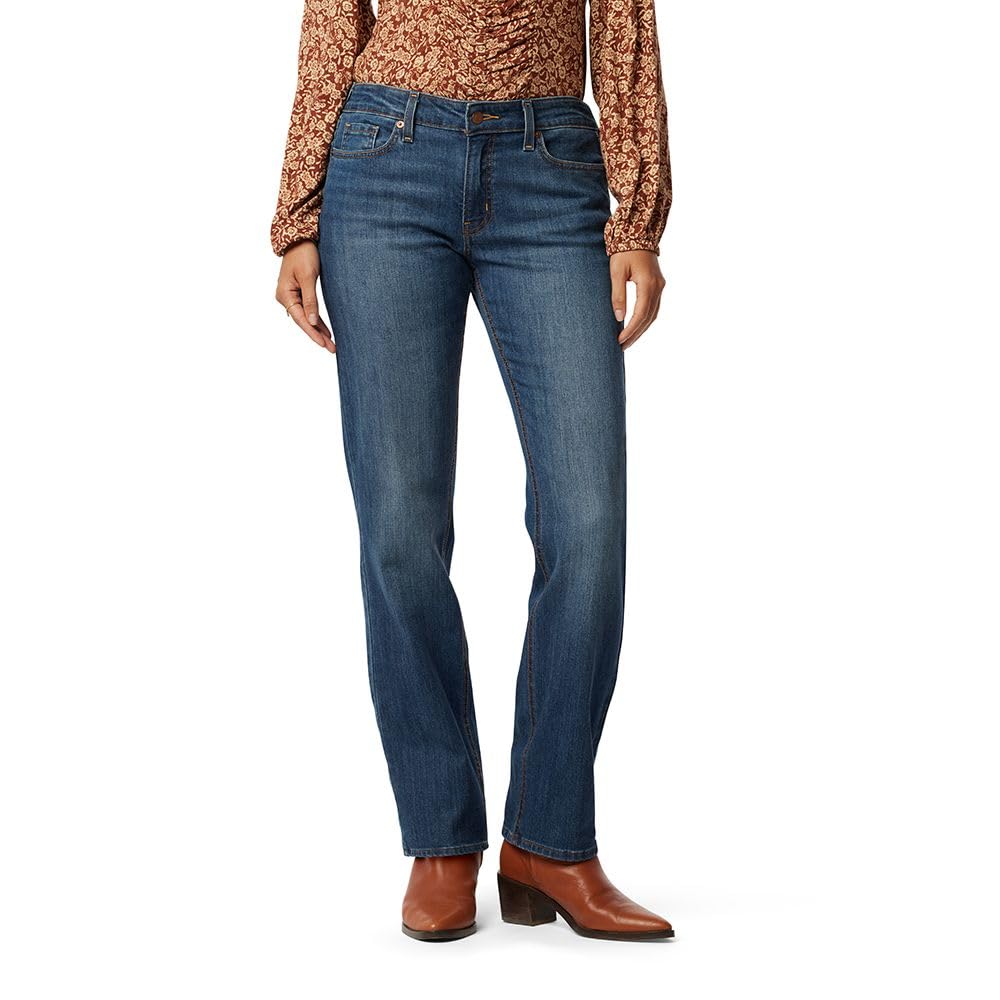 Levi Strauss Signature Gold Womens True Straight Jeans (Brushed) Jeans