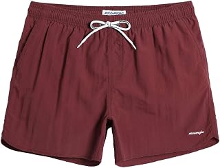 maamgic Men Swimming Shorts Classic Mesh Lined Surf Trunks Quick-Drying Beach Shorts Adjustable Drawstring Swimwear