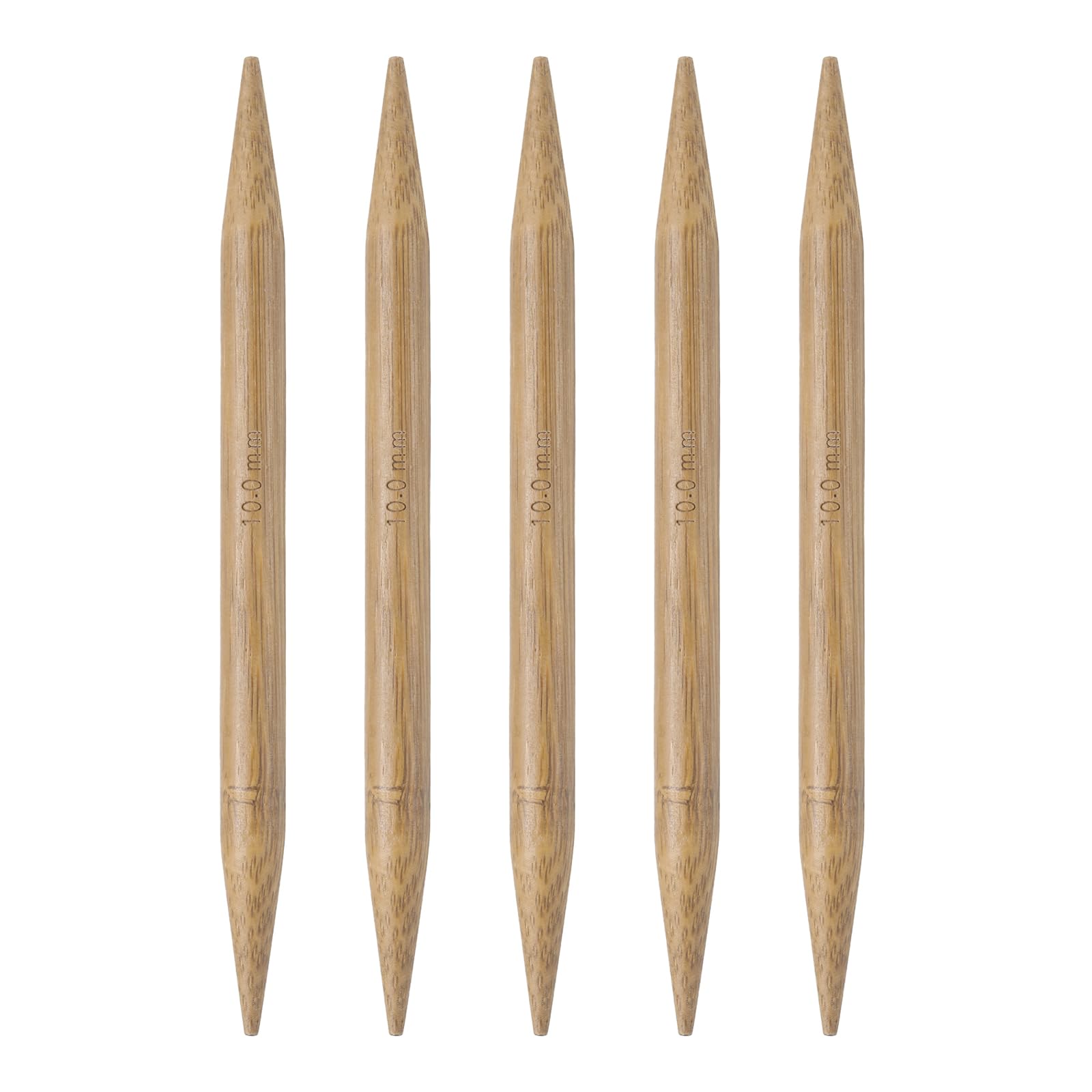 HARFINGTON Bamboo Knitting Needles US 15 (10mm) Double Pointed 6" 5pcs | 15cm Lo