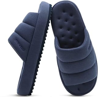 KuaiLu Cozy Memory Foam Slippers For Men - All-Season Warm House Shoes