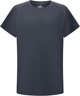 DEVOROPA Youth Boys Rash Guard Swim Shirt Short Sleeve UPF 50+ Sun Shirts Lightweight Quick Dry Kids Surf Swimsuit