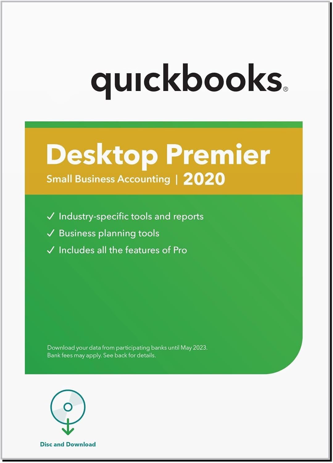 Quick - Books Desktop Premier 2020 | 2 Users | NO DVD | CANADA Version | Lifetim