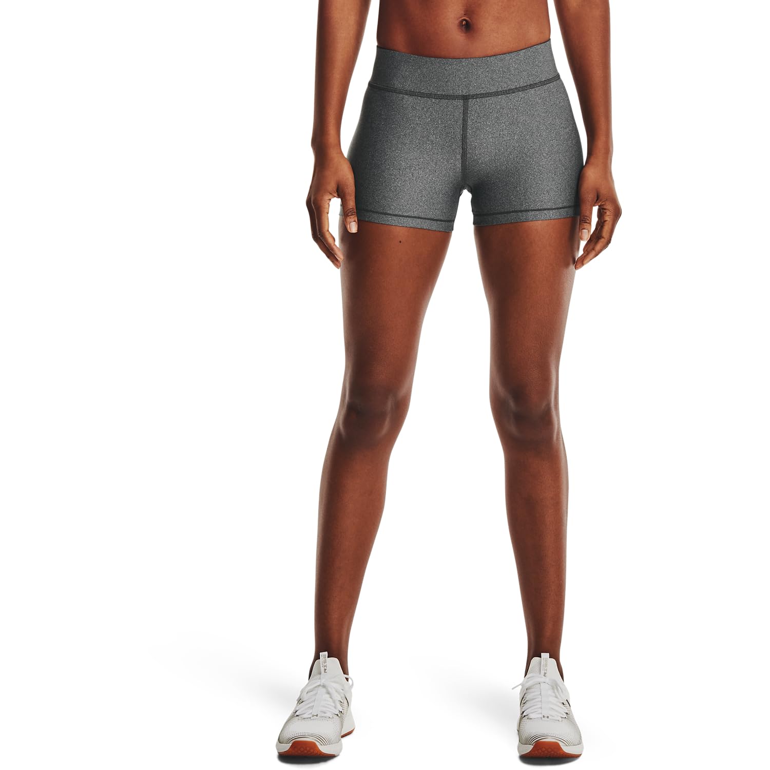 Under Armour Women's HG Armour Mid Rise Shorty, Breathable Sports Shorts, Quick-