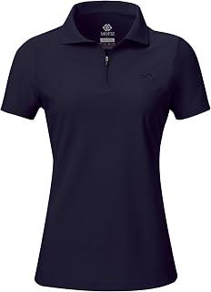 Women's Polo Shirt Short Sleeve 1/4 Zip Golf Poloshirt Elegant Work Shirt Breathable Sport Top