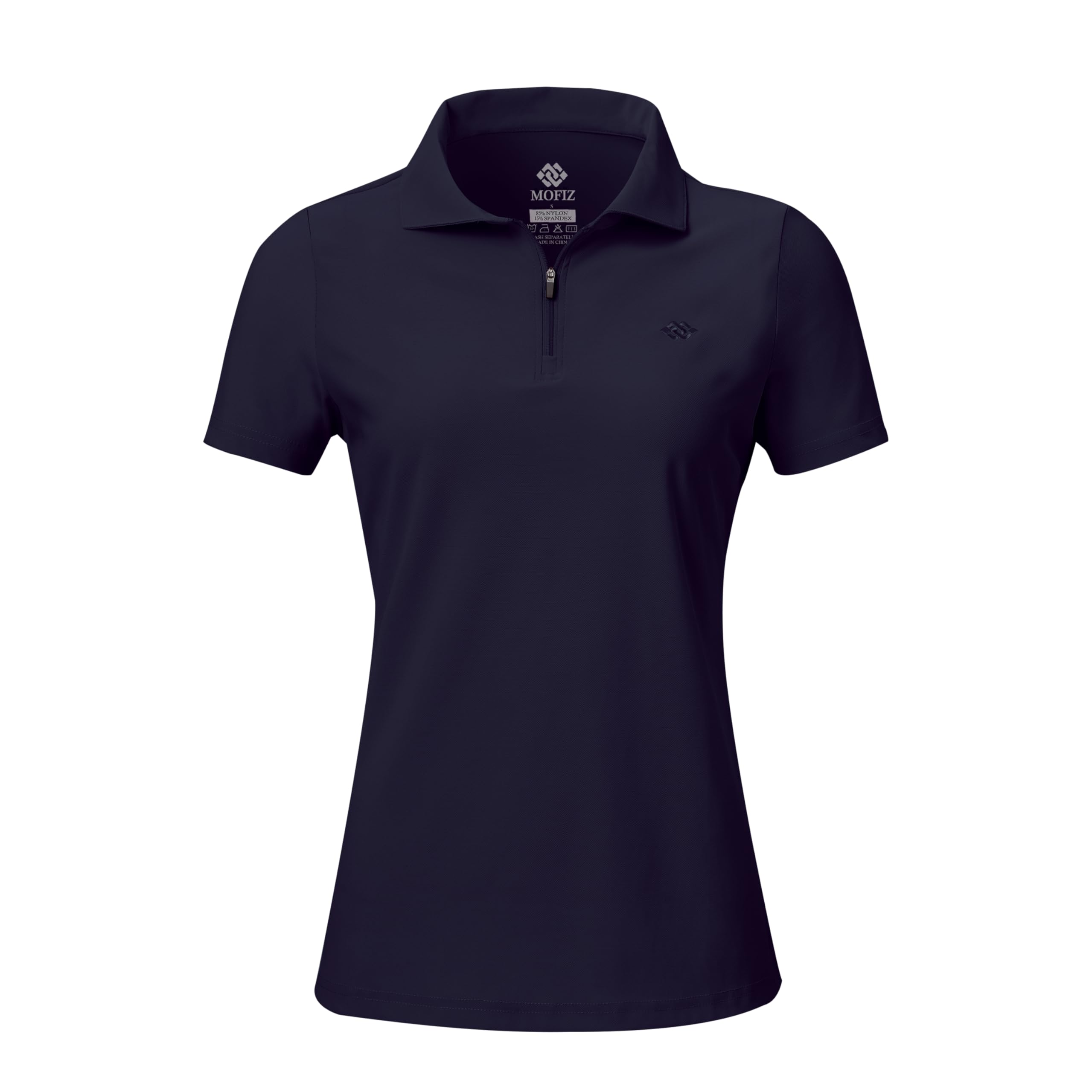 Women's Polo Shirt Short Sleeve 1/4 Zip Golf Poloshirt Elegant Work Shirt Breath