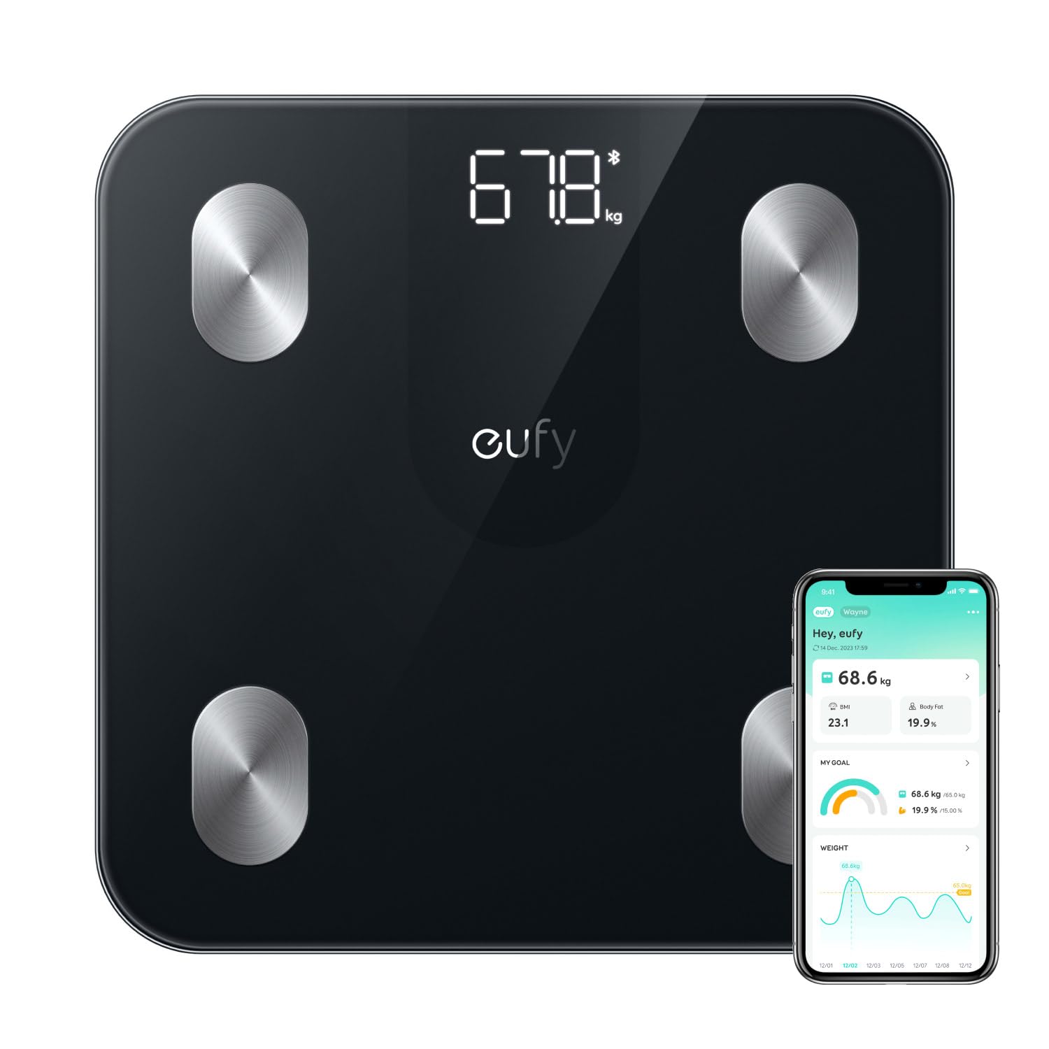 eufy Smart Scale, Weighing Scales for Body Weight, Digital with Bluetooth | Body