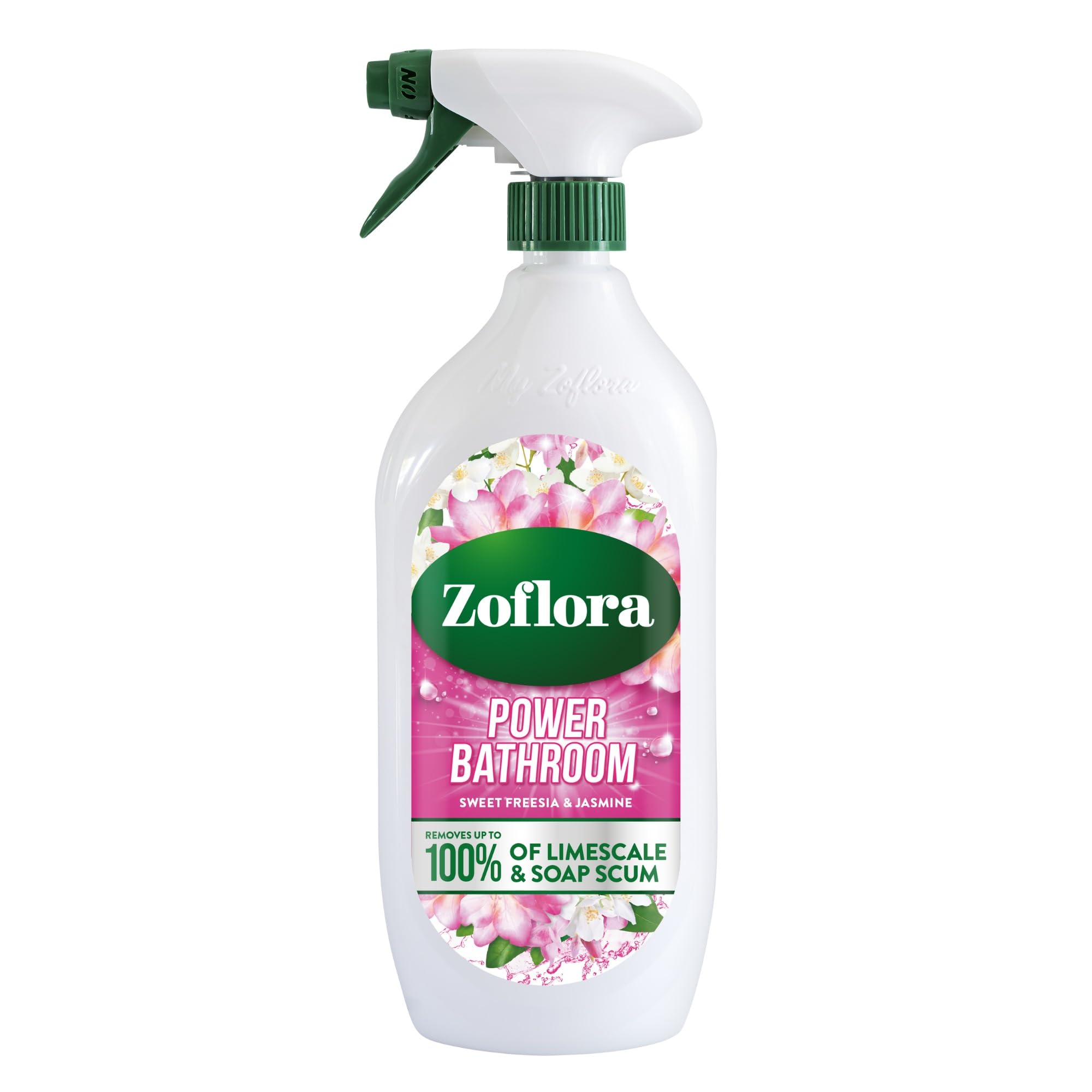 Zoflora Sweet Freesia & Jasmine Power Bathroom Cleaner Spray, 800ml | Removes up