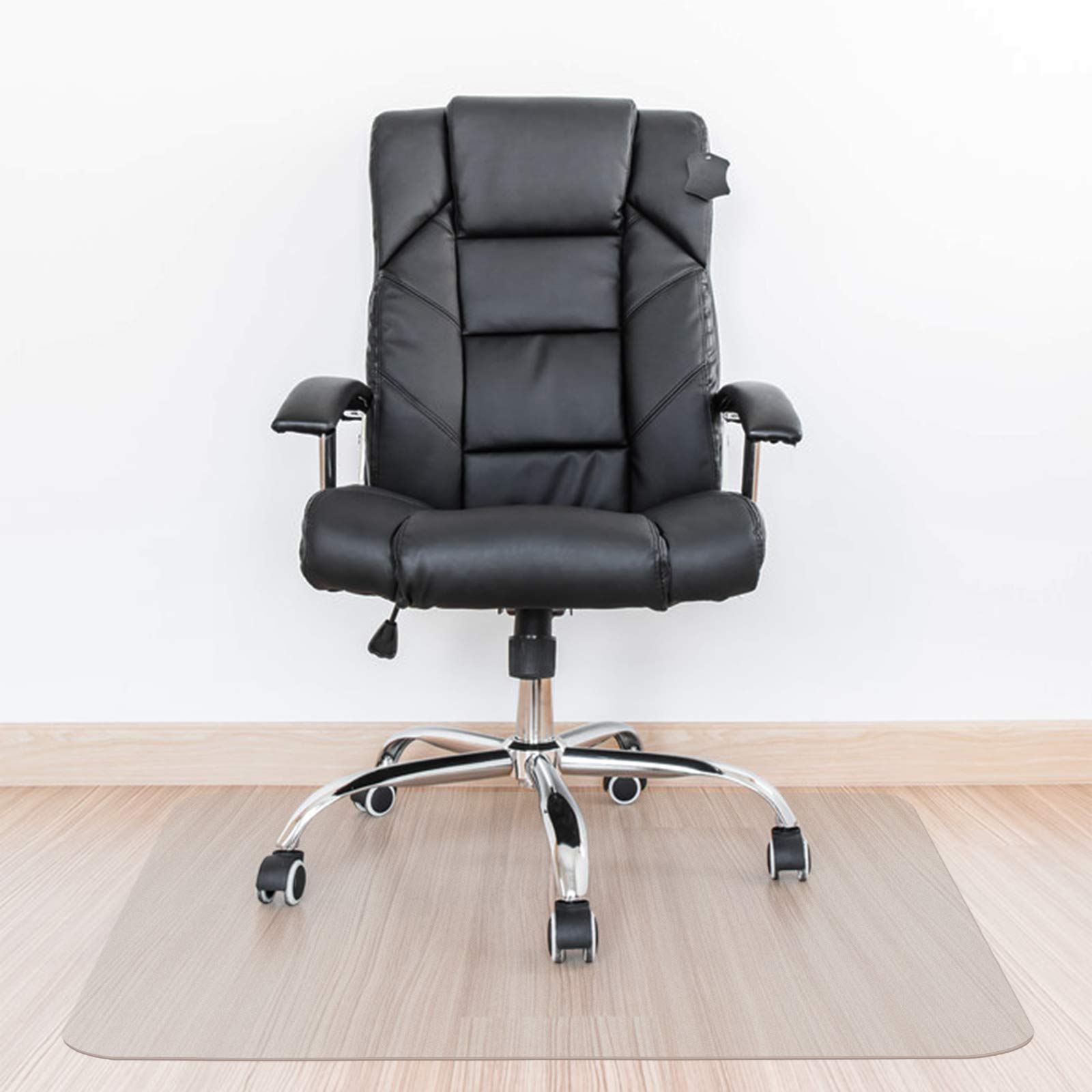 Kuyal Clear Chair Mat, Hard Floor Use, 48" x 36" Transparent Office Home Floor P