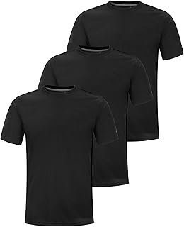 TEX2FIT Men's 3 Pack Active Sport Quick Dry T-Shirts