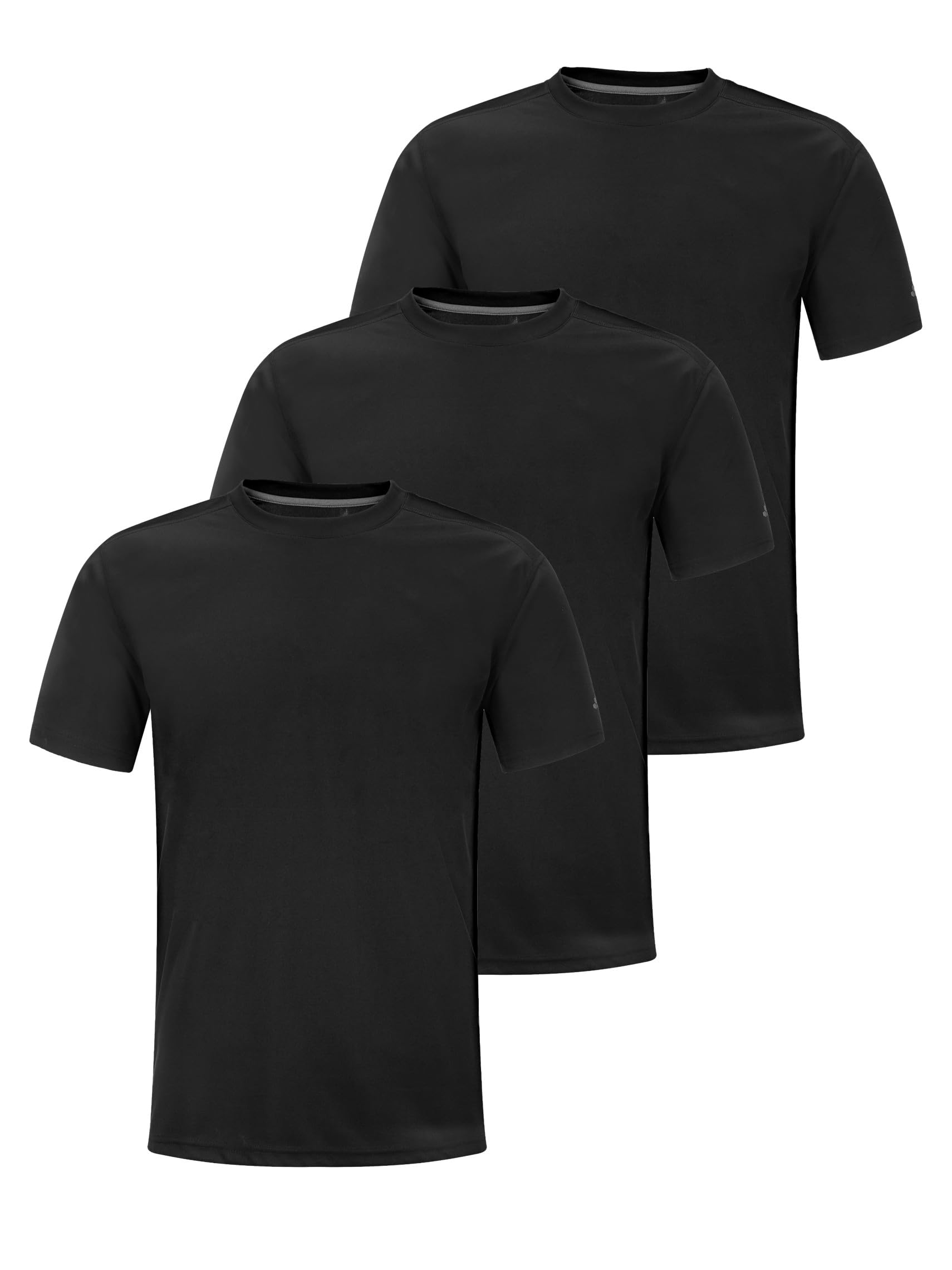 TEX2FIT Men's 3 Pack Active Sport Quick Dry T-Shirts