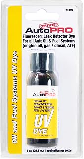 A/C PRO Certified Oil and Fuel System UV Dye, Leak Detector for Cars, 1 Oz | Engine Oil, Transmissions, Power Steering Systems, Gas and Diesel Fuel Systems, Professional Grade