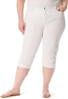 Gloria Vanderbilt Amanda Capri with High Rise Straight Standard Jeans Donna
