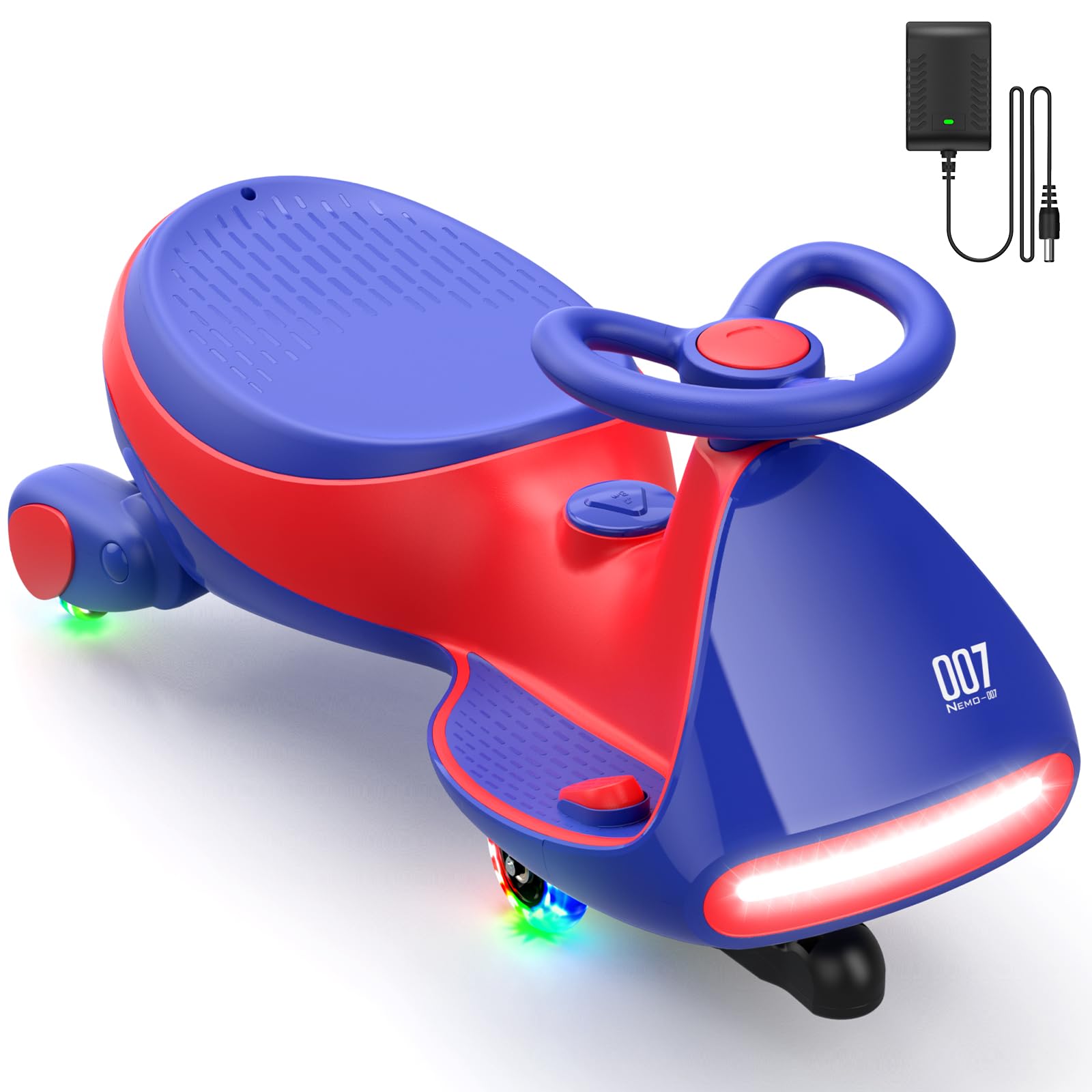 FanttikRide N7 Pro Electric Wiggle Car, Flashing Wheels, for Ages 3+, Blue | Max