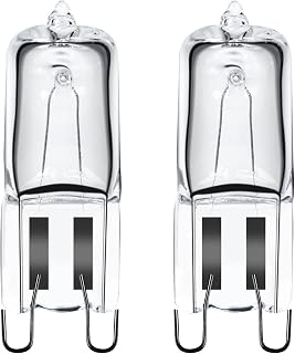 GMY Halogen Bulb G9 40 W 230 V Oven Lamp G9 Halogen Bulb for Oven, Microwave, Oil up to 300 °C, Pack of 2