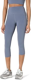 Amazon Essentials Damen Active FormFlex Buttery Soft Capri-Leggings für Yoga und Workouts mit Taschen, hoher Taille, Schrittlänge von 48 cm