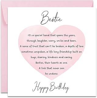 Printperfect - Friend Birthday Card For Her - Female - Best Friend Birthday Card - Special Bestie Cards For Women