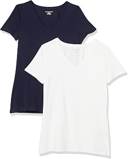 Amazon Essentials Women's Regular-Fit Short-Sleeve V-Neck T-Shirt