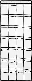 GOMAJI 28 Large Pockets Over the Door Shoe Organzier, Hanging Shoe Organizer for Door Large Capacity Shoe Storage Bag with 4 Metal Hooks