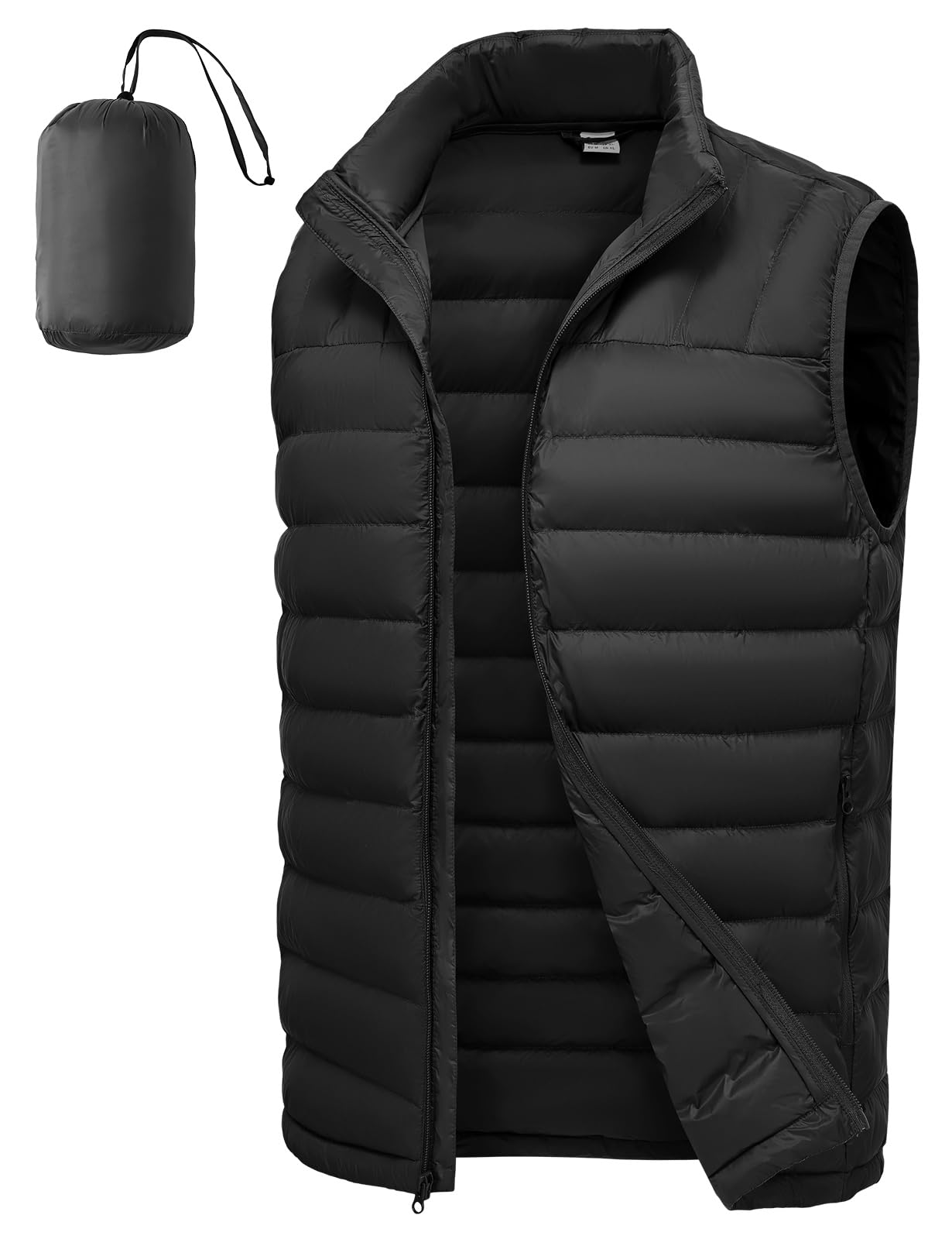 TBMPOY Men's Lightweight Packable Puffer Vest Sleeveless Puffy Outerwear Water-R