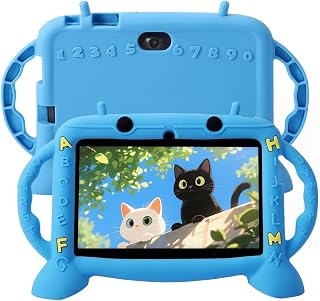 Kids Tablet 7 Inch Tablet for Kids Ages 3-10, Android 11 3GB RAM 32GB ROM | WiFi Toddler Learning Tablet, Educational Tablet for Boys and Girls, Parental Control, Durable Case,Blue