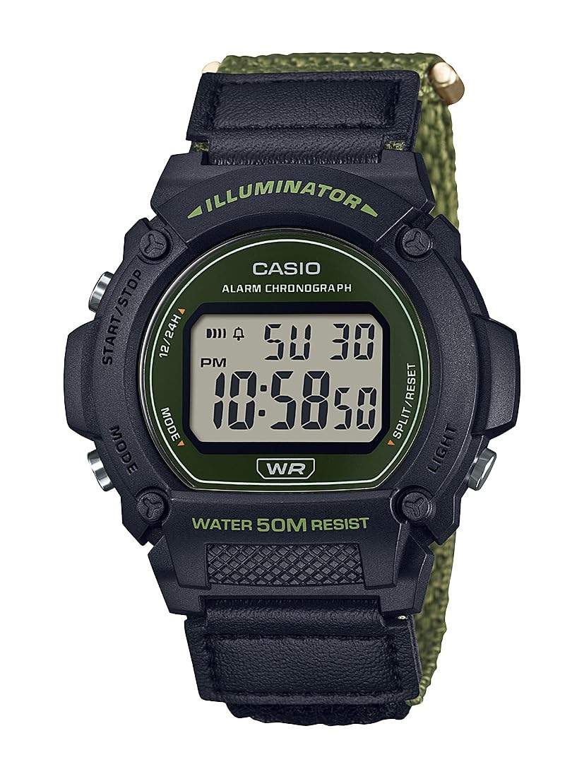 Casio Serie W219H | Orologio digitale da uomo | 50M WR | Illuminatore a LED | Cr