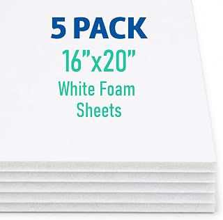 Flipside Products White Foam Board 16” x 20” - Premium Double-Sided with White Foam Core, 3/16" Thick - Photography Mounting, Art Projects, Presentations, Display & Signage – Pack of 5