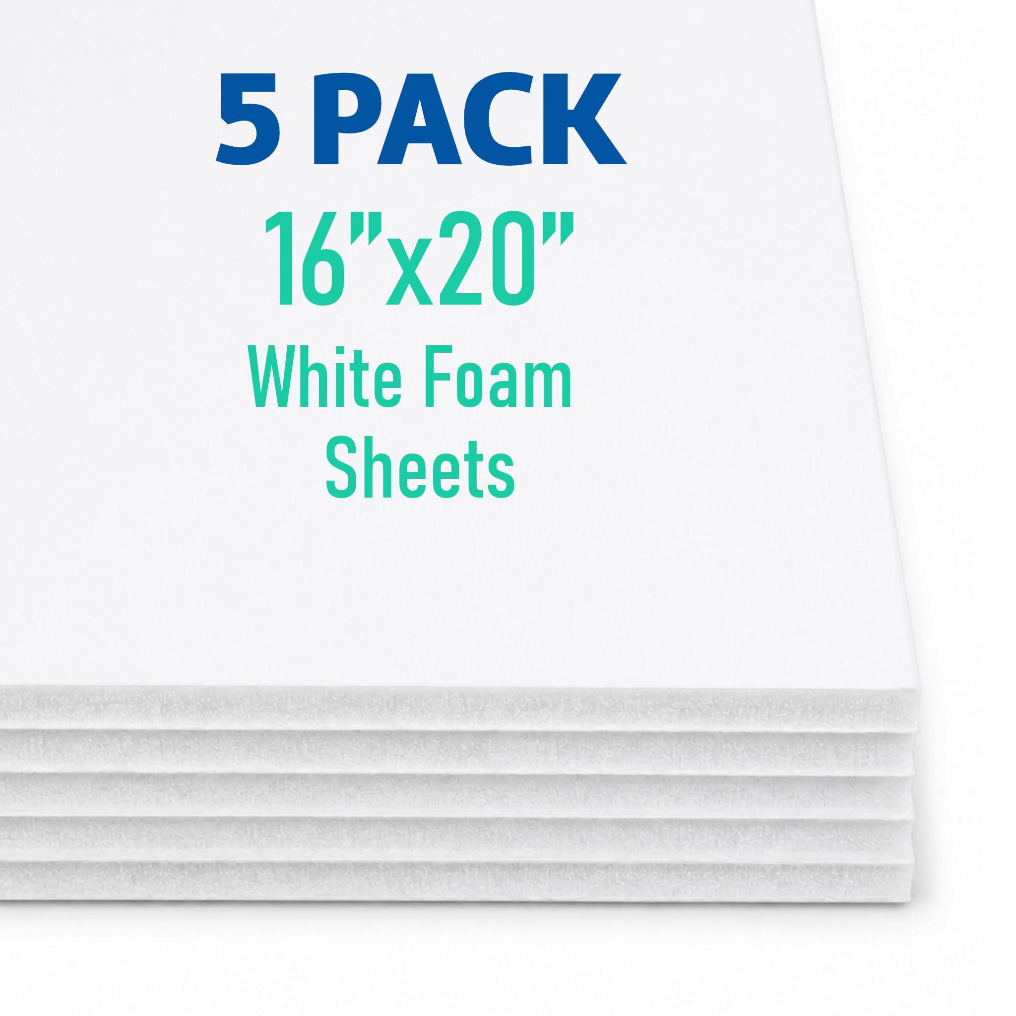 Flipside Products White Foam Board 16” x 20” - Premium Double-Sided with White F