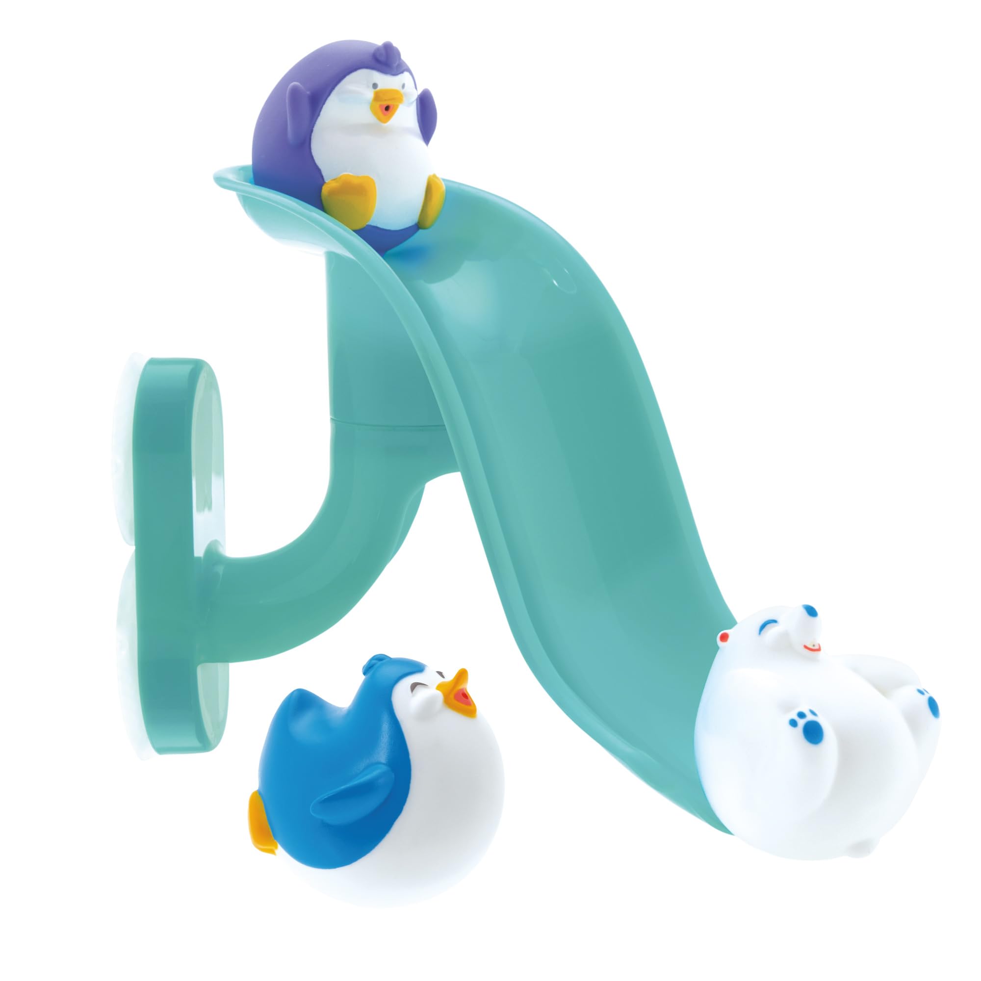 Nuby Penguin Splash 'N Slide Baby Bath Toy, Helps Early Development, 18M+ | Inte