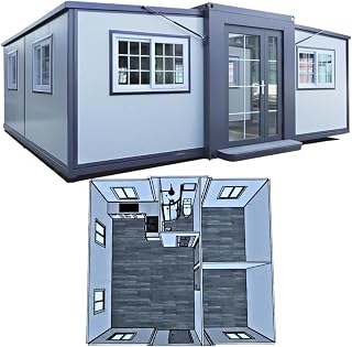 OFFICER OWL (20 X 20ft) House to Live, House, Suitable for A Variety of Purposes, Our House is Built to Last, Making It A Great Option for Living in Permanently., Gray, WH1234