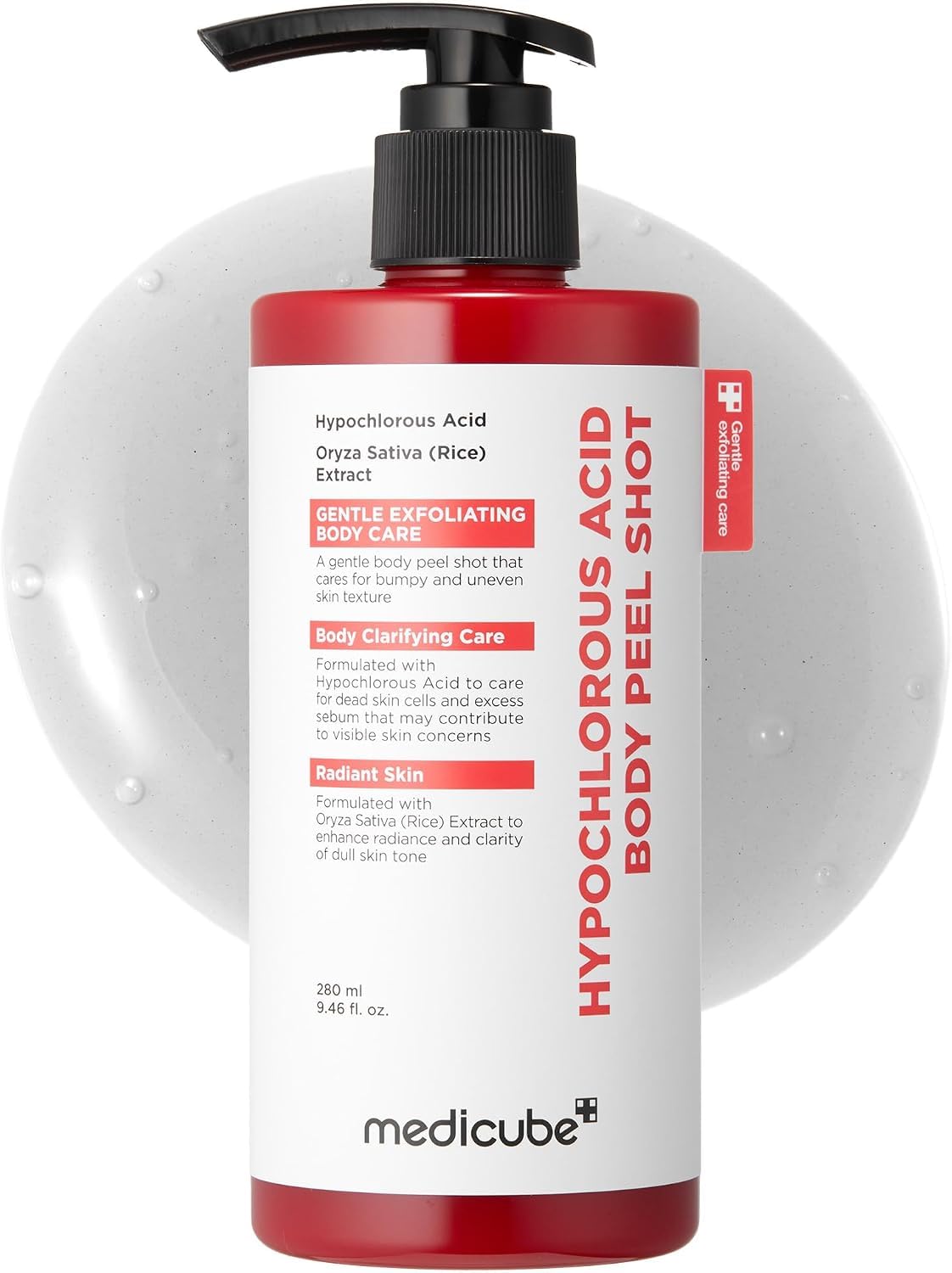 medicube Body Peel Shot with Hypochlorous Acid | Soft Body Scrub for Dead Cells 