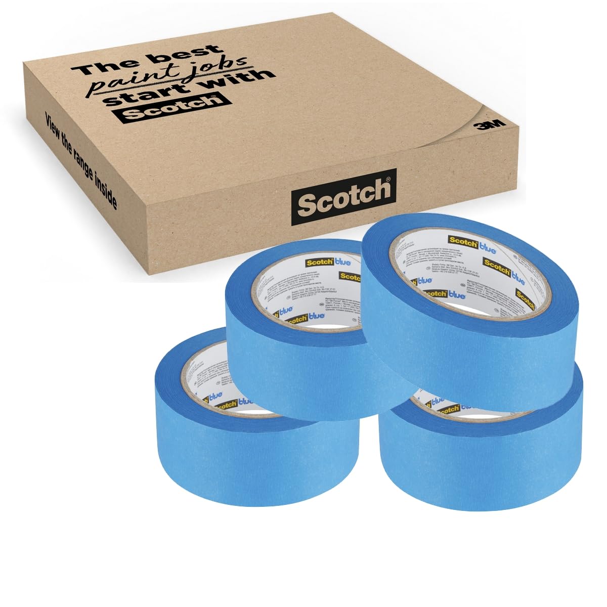 ScotchBlue Multi-Surface Premium Masking Tape, 24 mm x 41 m, 4 Rolls/Case - Scot