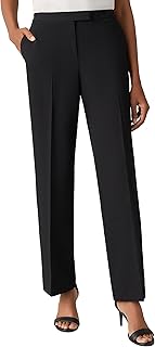 Kasper Women's Kasper Petite Tab-Front Dress Pants – Classic Work Trousers