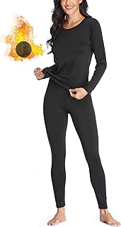 Thermal Underwear for Women Long Johns Set Fleece Lined Winter Cold Weather