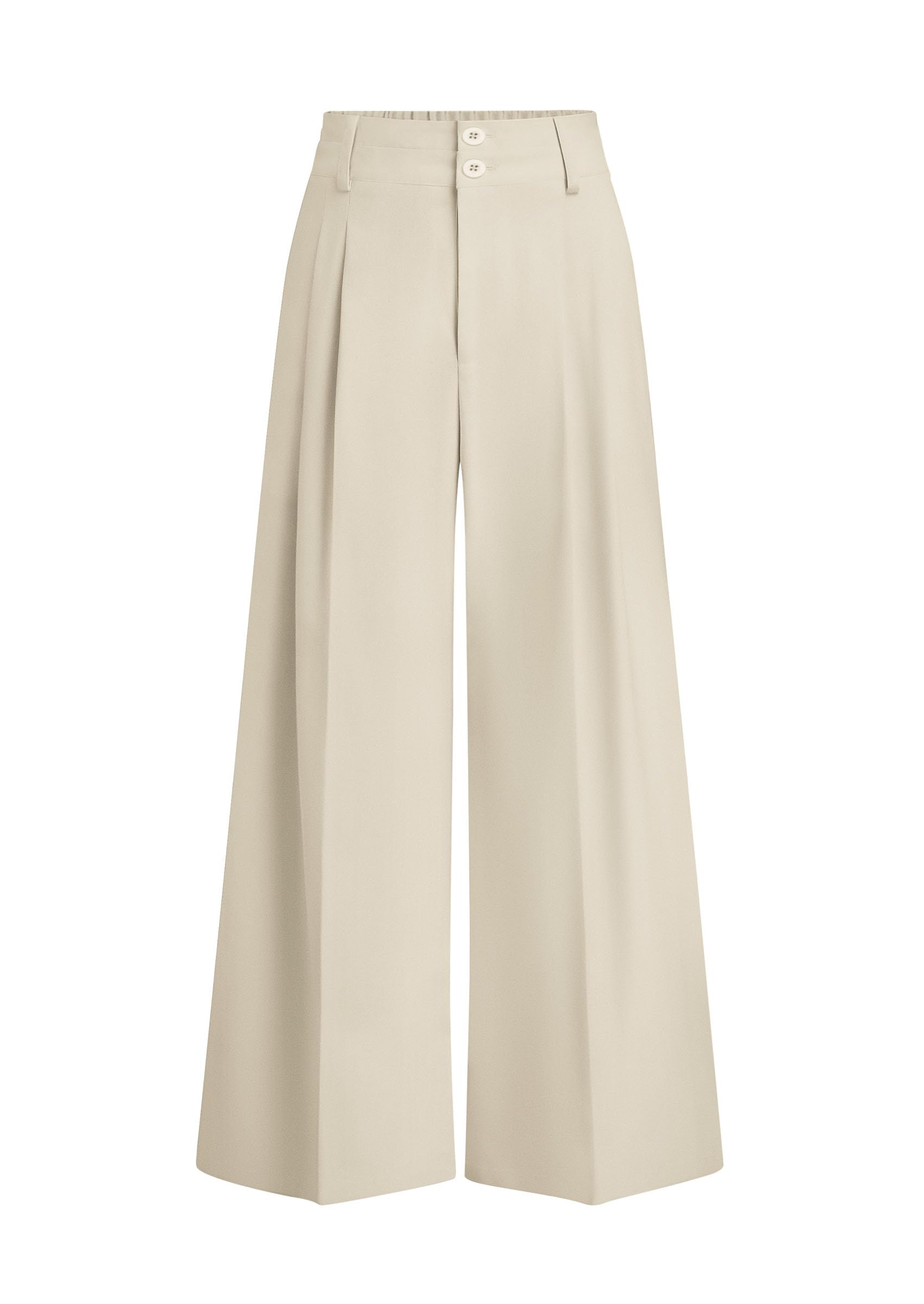 PRETTYGARDEN Palazzo Pants for Women Spring Wide Leg Trendy Loose Buttons High W