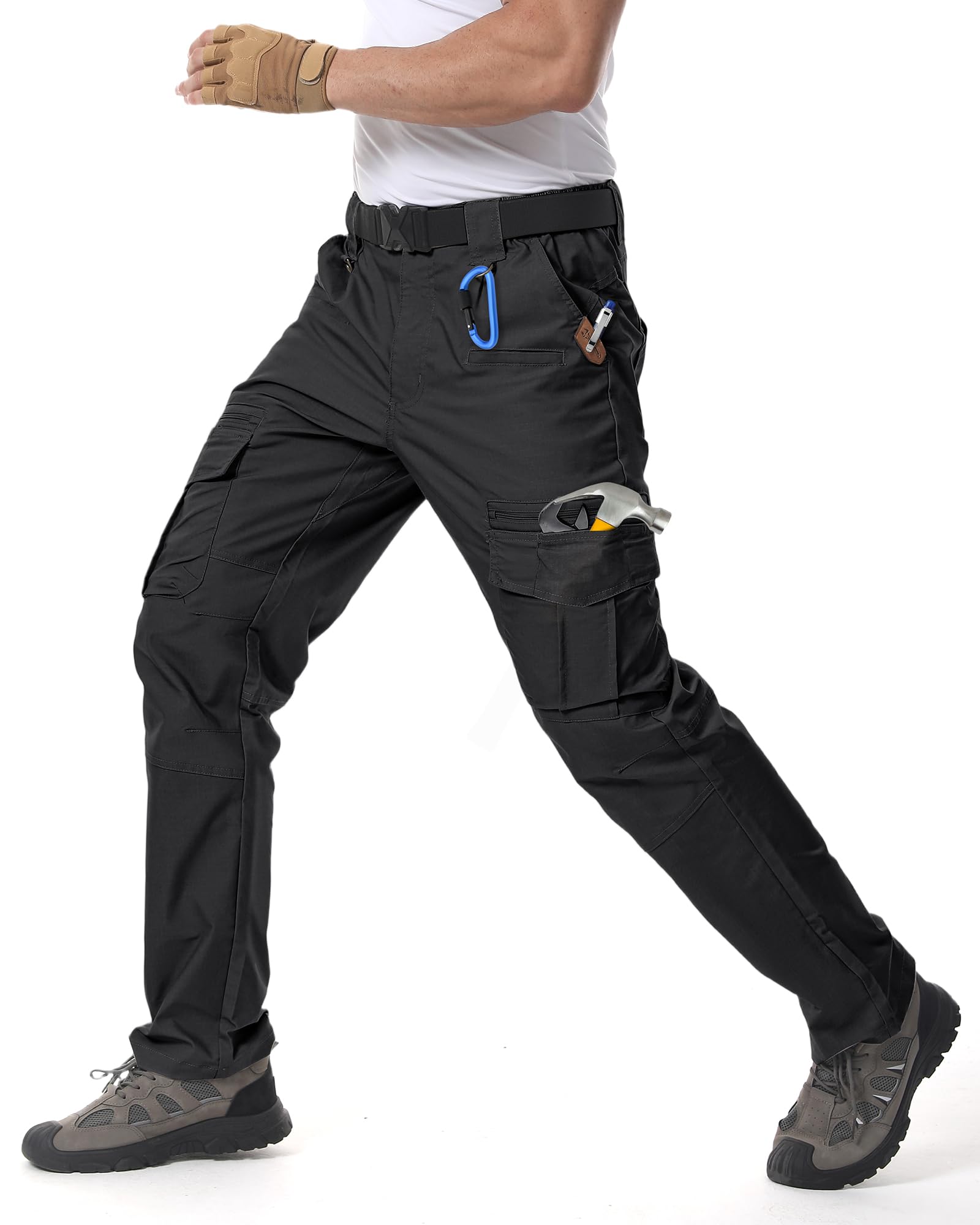 IGOLUMON Men's Cargo Work Trousers Tactical Trousers Trekking Trousers with Mult