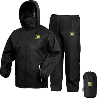 Trudave Waterproof Rain Suits,Rain Gear for Men & Women, 2 Pieces Breathable Lightweight Hydrolock Rainwear