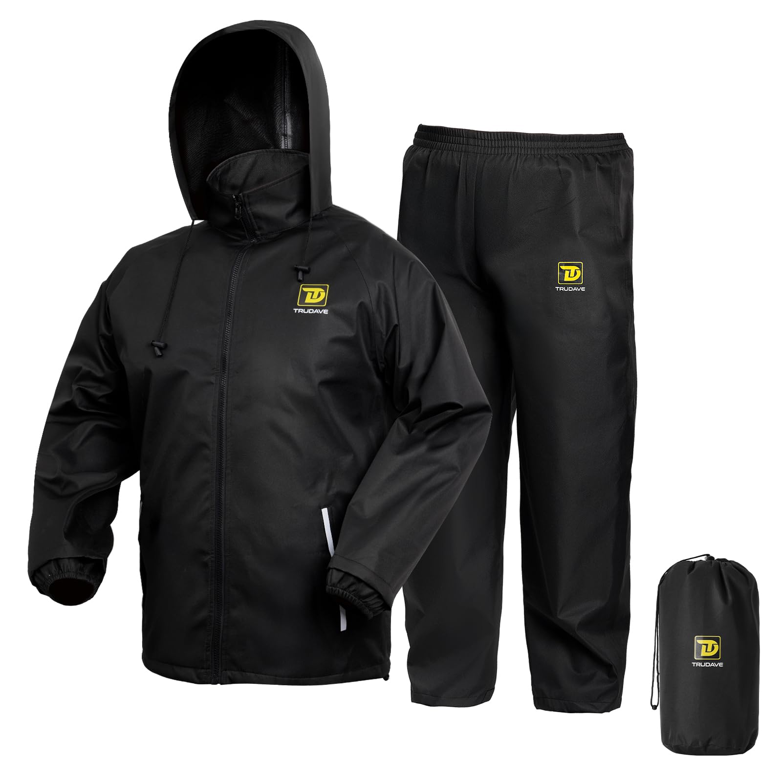 Trudave Waterproof Rain Suits,Rain Gear for Men & Women, 2 Pieces Breathable Lig