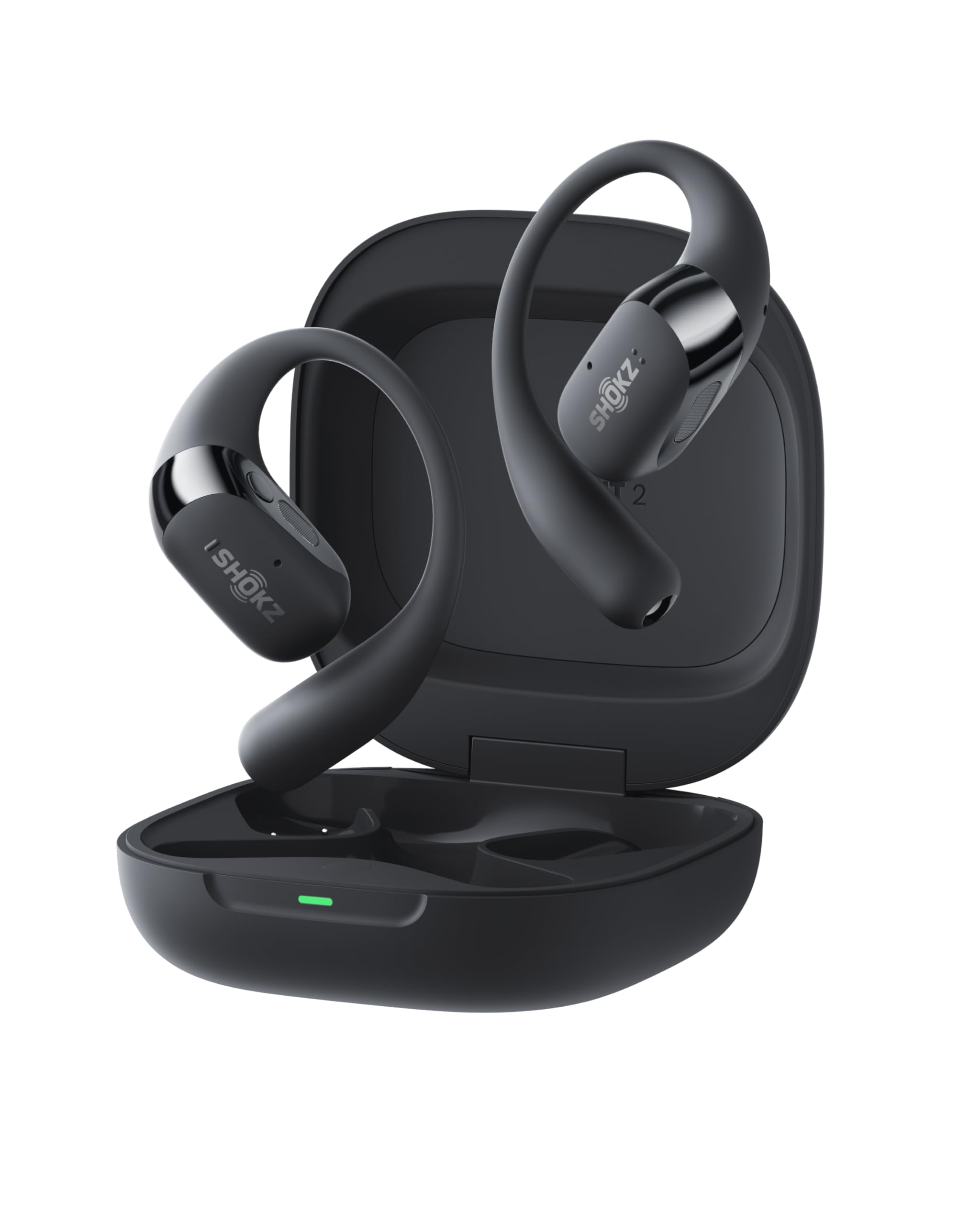 SHOKZ OpenFit 2+ Open-Ear Earbuds, Black, Dolby Audio,Wireless Charging | Dynami