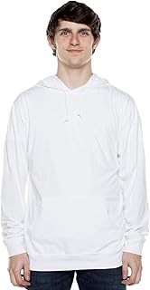Cottonhood Lightweight Long Sleeve Hooded Top for Men and Women, Plain Hoodies with Pockets - Casual Slim Hoodie