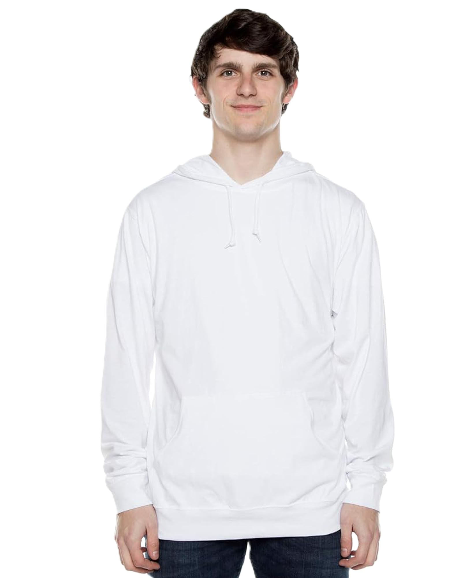 Cottonhood Lightweight Long Sleeve Hooded Top for Men and Women, Plain Hoodies w